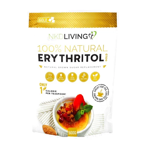 NKD Living Burxoe Gold 500 g – Alternative naturelle au sucre brun avec de la stévia