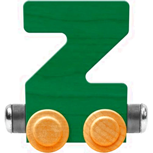 Maple Landmark NameTrains Bright Letter Car Z - Made in USA (Green)