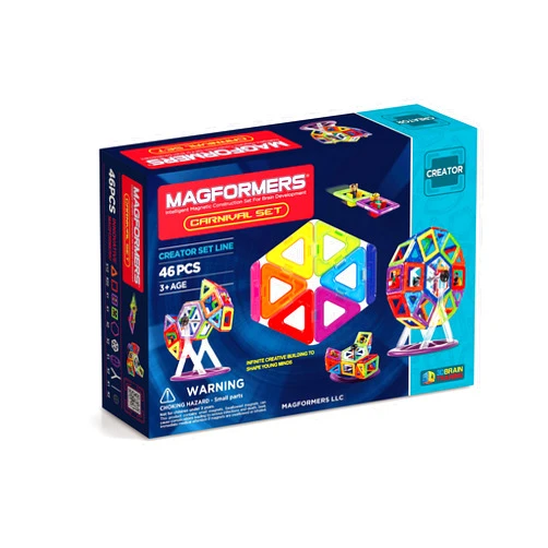 Magformers 63074 Magformers Creator Carnival Set (46-pieces) Deluxe Building Set. Magnetic Building Blocks, Educational Magnetic Tiles, Magnetic Building STEM Toy Set