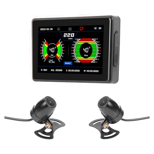 Generic F6-A Motorcycle Dashboard Camera with Vehicle Slope Monitoring,Loop Recording,Collision Sensing,GPS,WiFi,Motorcycle Recorder Front&Rear Dual 1080p Lens Wide Angle 110° Waterproof Dash Cam