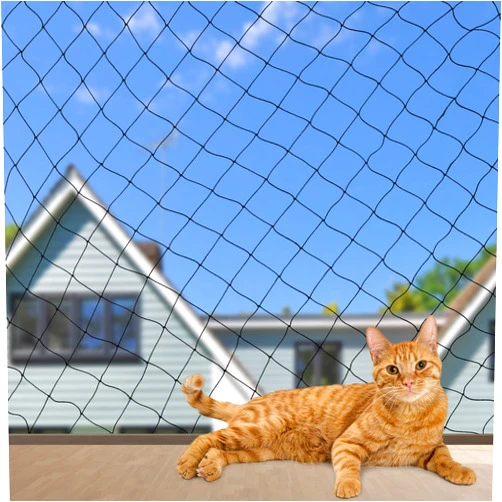 Shappy Cat Balcony Net Cat Anti Fall Fence Dog Pet Net Nylon Deck Netting for Pets Black Balcony Netting Mesh Garden Netting for Balcony Window Stair Pet Guard Protection