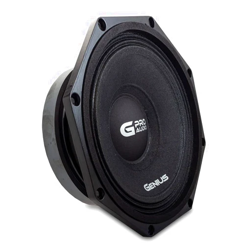 Genius GPRO-M098 Professional Midbass Car Audio Speaker Aluminum Basket (8