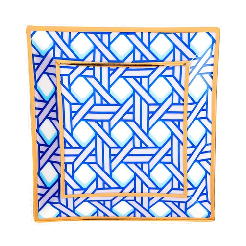 Jonathan Adler Basketweave Square Tray