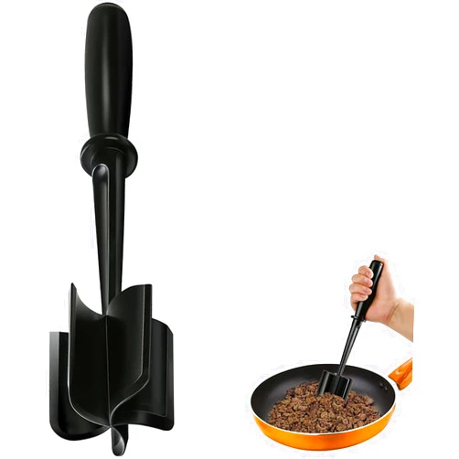 YEYUNTO Meat Chopper, Hamburger Chopper, Potato Masher-Professional Multifunctional Heat Resistant Nylon Ground Beef Smasher Kitchen Tools And Gadgets, ​Safe For Non-Stick Cookware