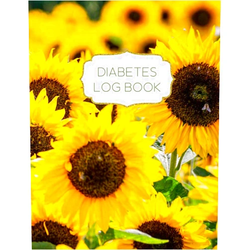 Layla Press. Studio Diabetes Log Book: Large Logbook for Diabetes, Daily Blood Sugar Monitoring for Women, 2 Year Records | Sunflower Theme