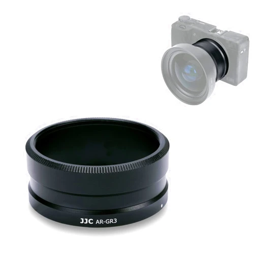 JJC AR-GR3 Lens Filter Adapter Replaces Ricoh GA-1 for Ricoh GR III GR III HDF GR3 GR3 HDF Digital Camera with GW-4 Wide Conversion Lens or 49mm Filter