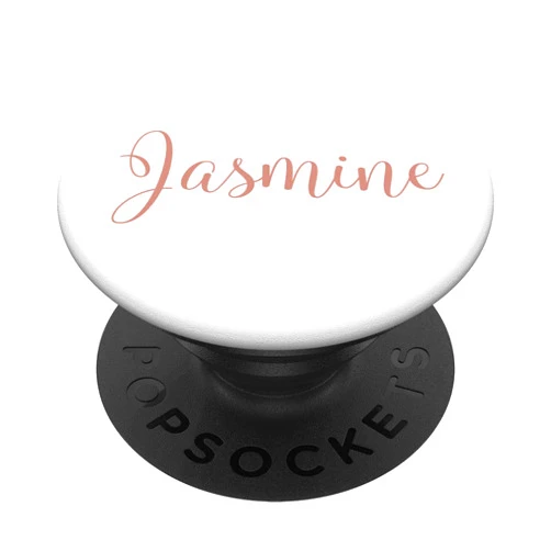 Personalized Custom Names by M.Kokolo Jasmine Personalized Blush Pink and White Custom Name PopSockets PopGrip: Swappable Grip for Phones & Tablets
