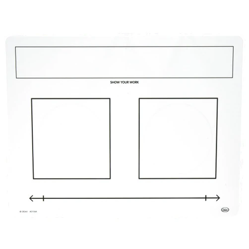 Didax Educational Resources, 10-Board Set Write-On/Wipe-Off Fraction Mats, White, Black