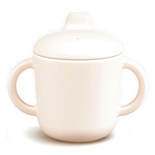 Catii 6 Months+ Sippy Cups with Handles,Silicone Sippy Cups Leak Proof 5oz,No Spill Sippy cups for Toddlers (Milk)