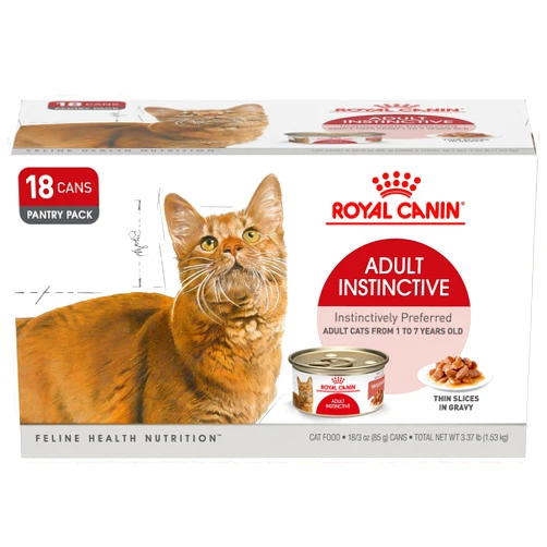 Royal Canin Feline Health Nutrition Adult Instinctive Adult Thin Slices in Gravy Cat Food, 3 oz (Pack of 18)