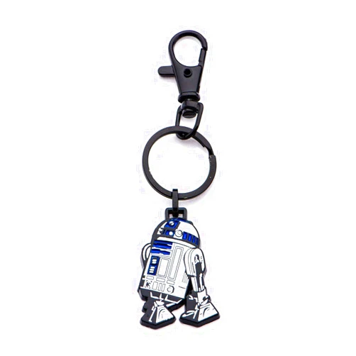 DC Comics Star Wars Jewelry Unisex Adult Black IP & Base Metal R2-D2 Key Chain, Silver/Black, One Size