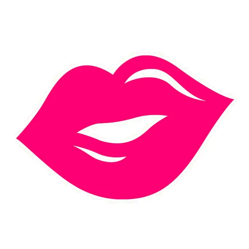 NBFU Valentine Kiss Lips Love 1 (Pink) (Set Of 2) Premium Waterproof Vinyl Decal Stickers For Laptop Phone Accessory Helmet Car Window Bumper Mug Tuber Cup Door Wall Decoration