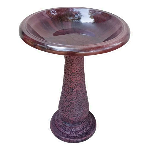 Tierra Garden Birds and Beyond Fiber Clay Birdbath, Gloss Bowl, 24