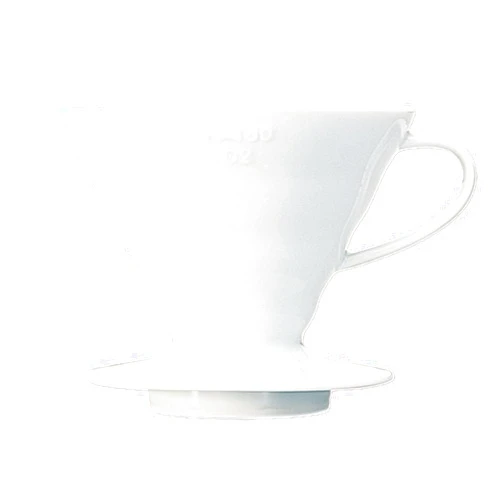 Hario V60 Ceramic Coffee Dripper, Size 01, White