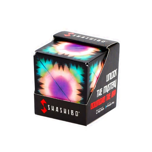 SHASHIBO Shape Shifting Box - Award-Winning, Patented Fidget Cube w/ 36 Rare Earth Magnets - Transforms Into Over 70 Shapes, Download Fun in Motion Toys Mobile App (Moon - Explorer Series)