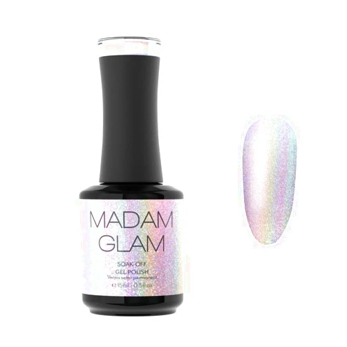 Madam Glam - Holographic Cat Eye Gel Polish 15ml 0.5 fl/oz - Nail Art Enhancement - Magnetic Effect - Long-Lasting, Vibrant, Vegan, Hema-Free