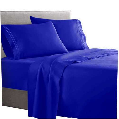 Clara Clark ® Supreme 1500 Collection 4pc Bed Sheet Set - Queen Size, Royal Blue
