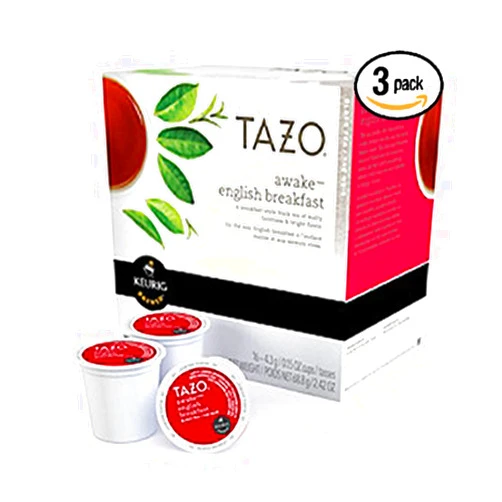 Tazo Awake English Breakfast Tea Keurig K-cups, 16 Count [Pack of 3]
