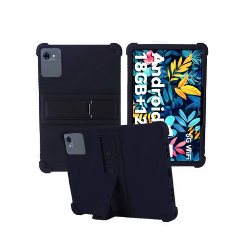 BOVUGAC for Zenva T310 Tablet Case,BOVUGAC Adjustable Stand Shockproof Easy Installation Slim and Lightweight Premium Silicone Protective Shell for Zenva T80 11 Inch Tablet Case Cover.(Black)