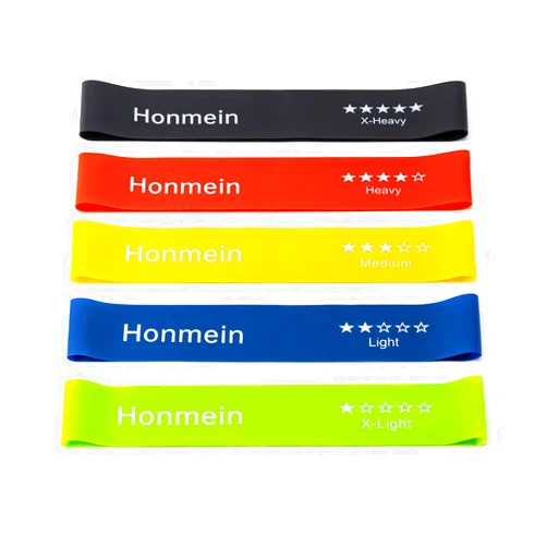 Honmein Resistance Bands for Working Out, Exercise Bands with 5 Resistance Levels Fit for Home Fitness, Strength Training, Natural Latex Resistance Band Include Instruction Guide and Carry Bag.…