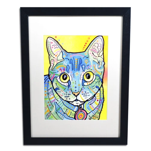 Trademark Fine Art ALI1556-B1620MF Vintage Maya by Dean Russo, White Matte, Black Frame 16x20-Inch, 16x20
