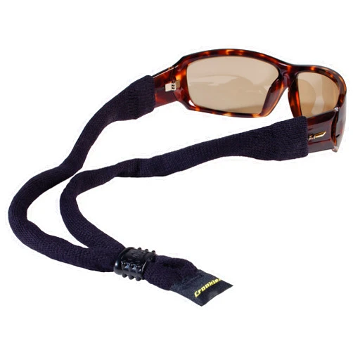 Croakies Cotton Suiters Eyewear Retainer, Black, 14 Inch x 1/2 Inch