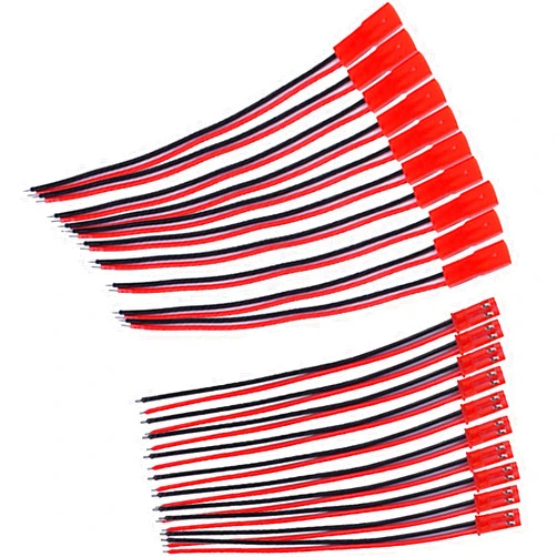 EBOOT 20 AWG JST Plug Connector 2 Pin Male Female Plug Connector Cable Wire for LED Lamp Strip RC Toys Battery, 10 Pairs