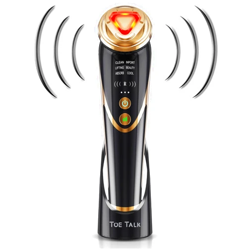 Toe Talk Radio Frequency Facial Machine with EMS - Anti-Aging Skin Tightening Rejuvenation Skin Care Eqipment Home Use,5 in 1 Light Therapy for Wrinkles Lifting High Frequency Face Massager.