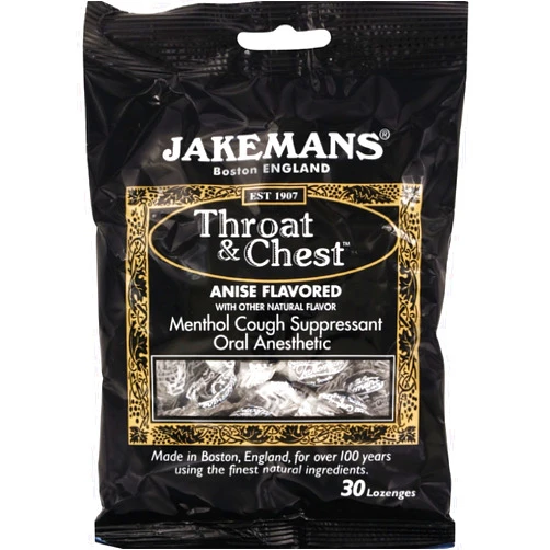 Jakemans Lozenge - Throat and Chest - Licorice - Free from Harsh Chemicals - 30 Count (Pack of 2)