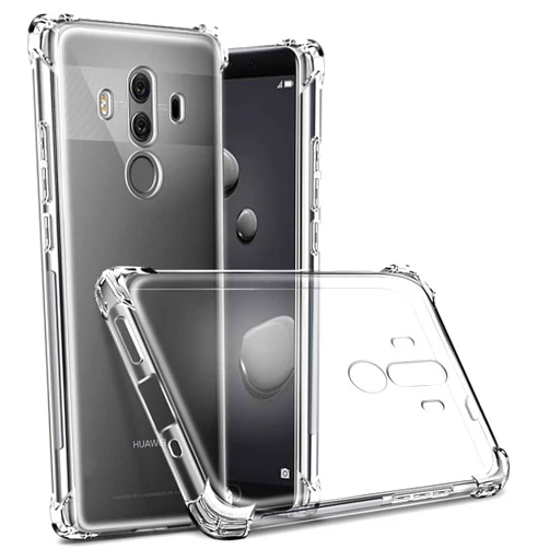 iCoverCase Compatible with Huawei Mate 10 Pro Case, Crystal Clear Soft TPU Shock Absorption Bumper Slim Thin Case -Clear