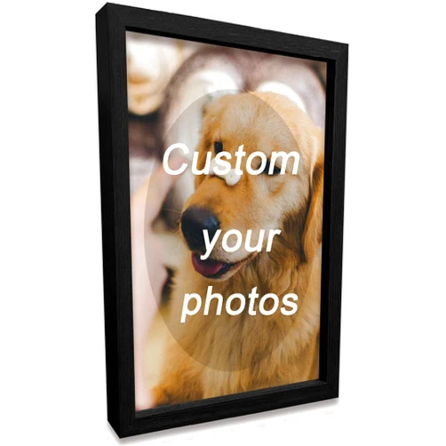 GENTLE DEER Framed Custom Canvas Prints with Your Photos Personalized Photo to Canvas Print Gifts for Couples Friends Family Baby Pets 8X10 In