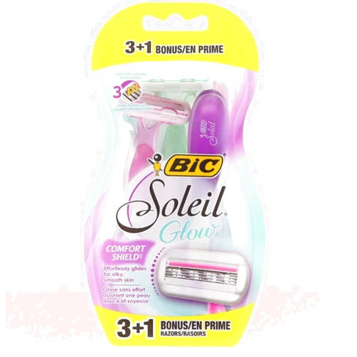 BiC Soleil Glow Women's Razors, 3 Count (Pack of 2)