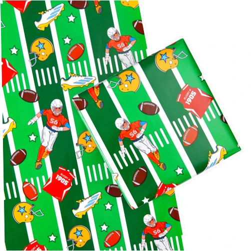 Titiweet Rugby Football Wrapping Paper, 4 Large Sheets Football Theme Birthday Wrapping Paper for Boys Girls Men Women, 39.4 x 27.6 Inches Per Sheet(Rugby Football)
