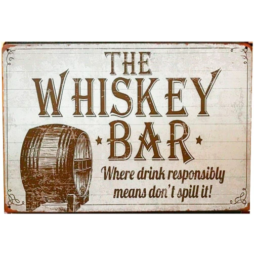 AMELIA SHARPE Vintage Retro tin Sign-Whiskey-Wall Decoration Poster Family bar Restaurant Garage Cafe Art Metal Sign Gift 12x8 inches
