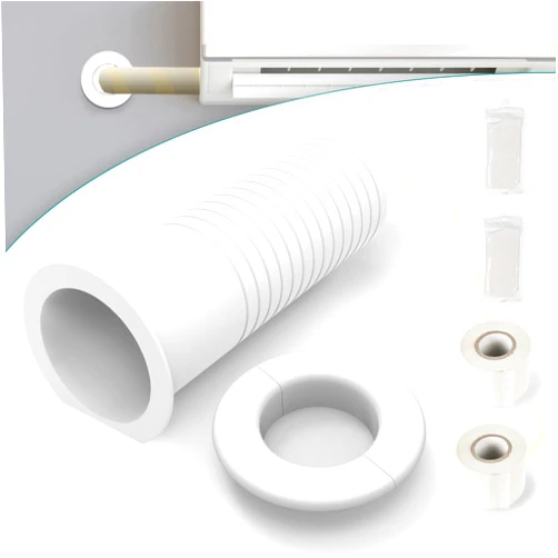 Daisypower Wall Sleeve for Air Conditioner Line Set Covers for Outside Units, Mini Split Line Set AC Sleeve Trough the Wall Pipe Accessories for 3in Wall Hole (8 inches Length)