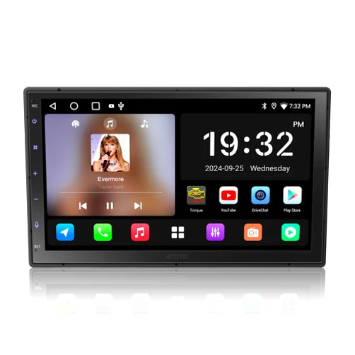ATOTO A5L 7inch Android Double DIN Car Stereo, in Dash Car Radio with Wi-Fi/Bluetooth/USB, Wireless CarPlay & Wireless Android Auto, GPS Tracking, Mirror Link, HD LRV, A5LG2B7T