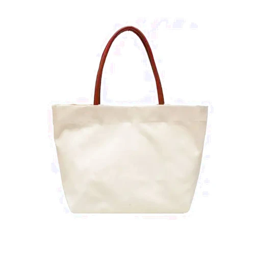 KSWEGKC Women's Canvas Tote Bag with PU Leather Handle Large Size Travel Outdoor Decorated Strap