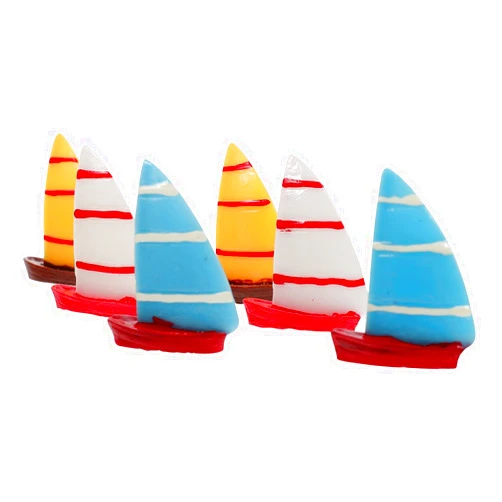 FOMIYES Resin Ornament Sailboat Artificial Sailboats Miniature Landscape Decor Miniature Scene Decoration DIY Marine Boat Decor Mini Sailboat Model Sailboats Mini Landscape Models