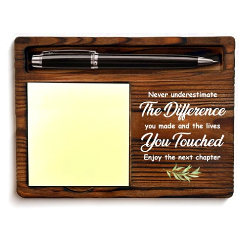 YGBF Coworker Gifts for Women Men Retirement New Job Going Away Leaving Gifts for Coworker Boss Leader Friends, Never Underestimate the Difference You Made Sticky Note Holder