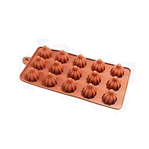 Garden Of Arts Silicone Modak Mould Modak Shape 15 in 1 Chocolate Mould| Silicon Brown Chocolate Moulds for Ganesh Chaturti Festivals