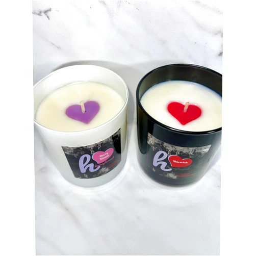 Huneybrand Heart Candle 9floz