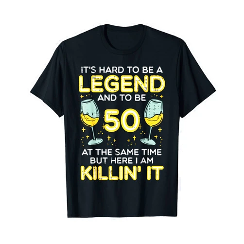 BoredKoalas 50th Bday Shirts 1971 Birthday Gifts Hard To Be Legend And 50 Killin It Funny 50th Birthday Bday T-Shirt