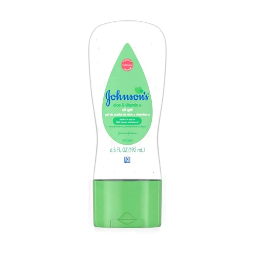 Johnson's Baby Oil Gel Aloe + Vitamin E, 6.5 Oz.
