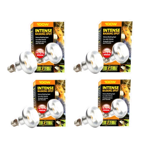 Exo Terra Sun-Glo Basking Infrared Spot Lamp, 100-Watt/120-Volt (4 Pack)