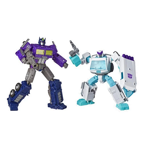 Transformers Generations Selects WFC-GS17 Shattered Glass Ratchet and Optimus Prime, War for Cybertron Deluxe and Voyager Collector Figures