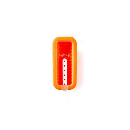 Lekue 1 Unit Iconic Twister Shape Ice Cream Mold, Orange