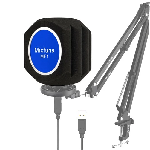 Micfuns Professional Microphone Windscreen Wind Shield Pop Filter, Acoustic Filter for 1.77 inch-2.36 inch Recording Studios Microphones, Sound-Absorbing Foam that Reduces Noise and Reflections