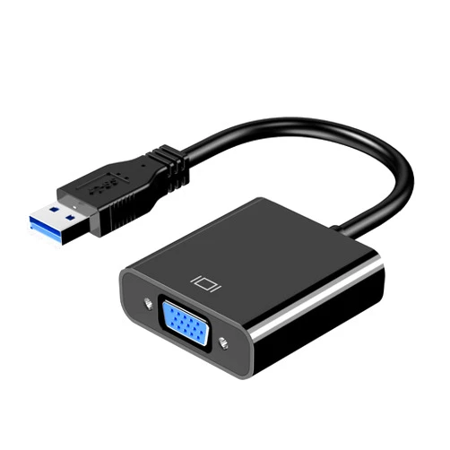 CHIOINS USB to VGA Adapter for Monitor, VGA to USB 3.0/2.0 Converter 1080P Multi-Display Video Cable for Laptop Desktop PC to Monitors, Projector, TV. (Not Support Chromebook,Windows 11 is not Supported,)