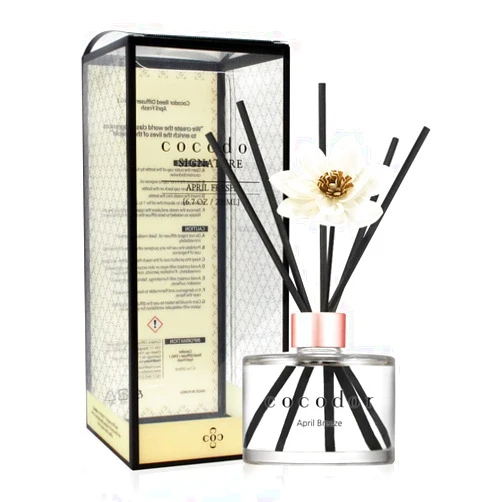 Cocod'or COCODOR White Flower Reed Diffuser/April Breeze/ 6.7oz(200ml) / 1 Pack/Reed Diffuser Set, Oil Diffuser & Reed Diffuser Sticks, Home Decor & Office