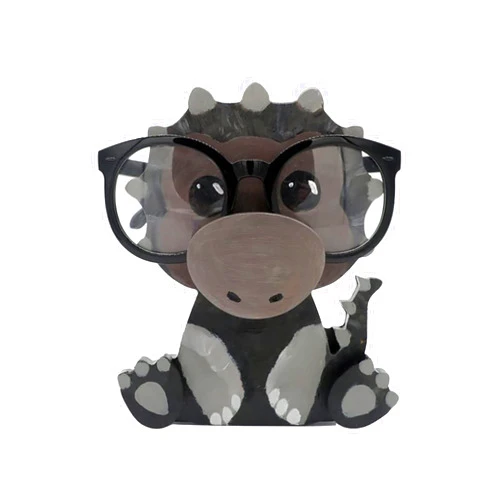 ROTORS Wooden Cow Eyeglass Holder Display Stand Creative Cute Animal Dog Glasses Holder Handmade Sunglasses Display for Desktop Accessories, Home Decor Office, Birthday Christmas Gift (Style-33)